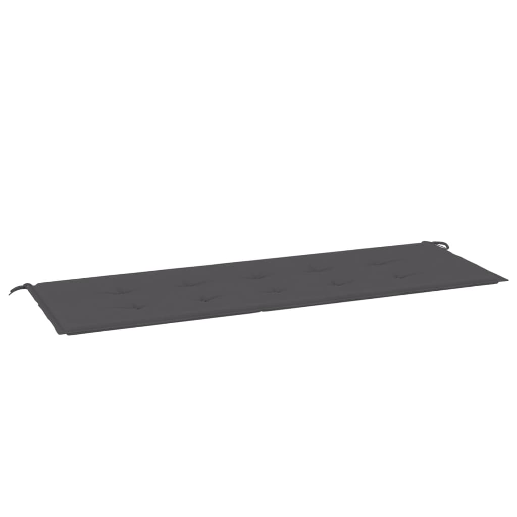 vidaXL Μαξιλάρι Πάγκου Κήπου Ανθρακί 150x50x3 εκ. Ύφασμα Oxford