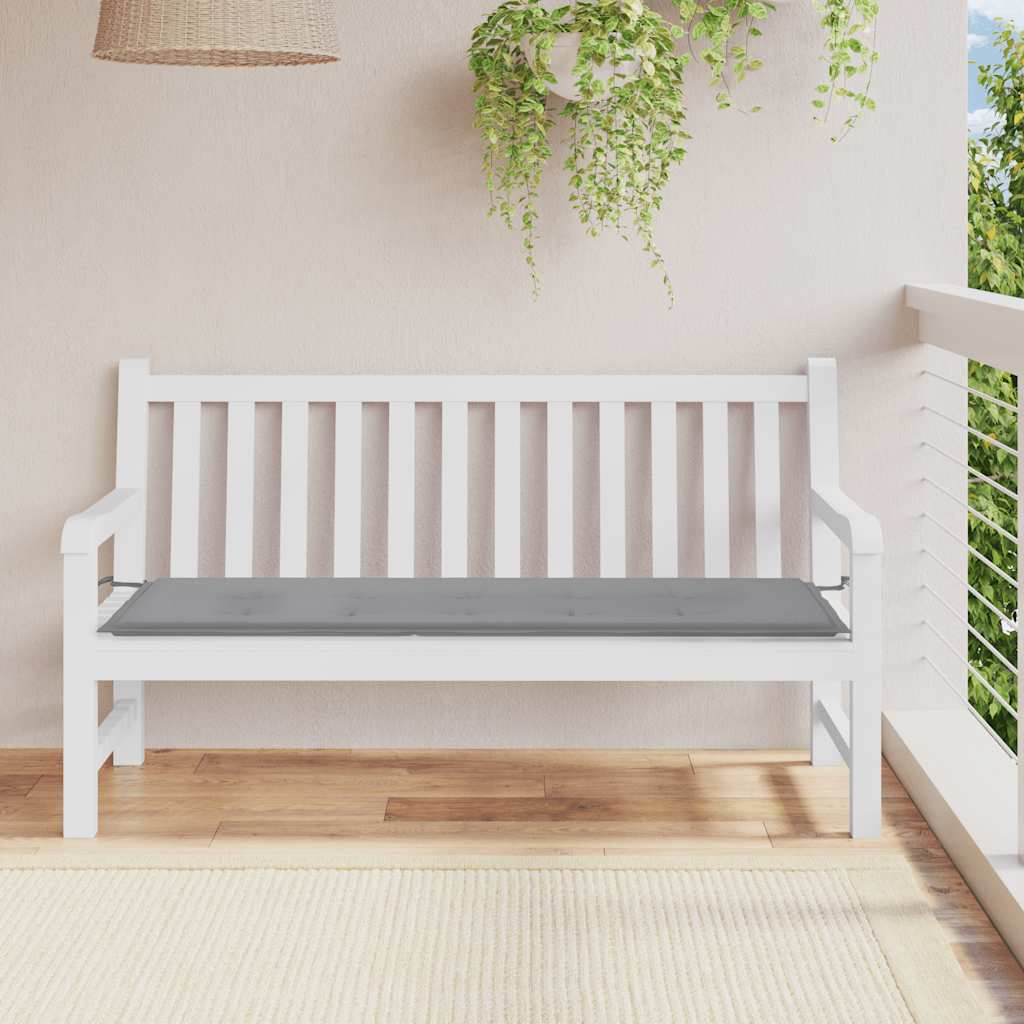 vidaXL Μαξιλάρι Πάγκου Κήπου Γκρι 150x50x4 εκ. Ύφασμα Oxford