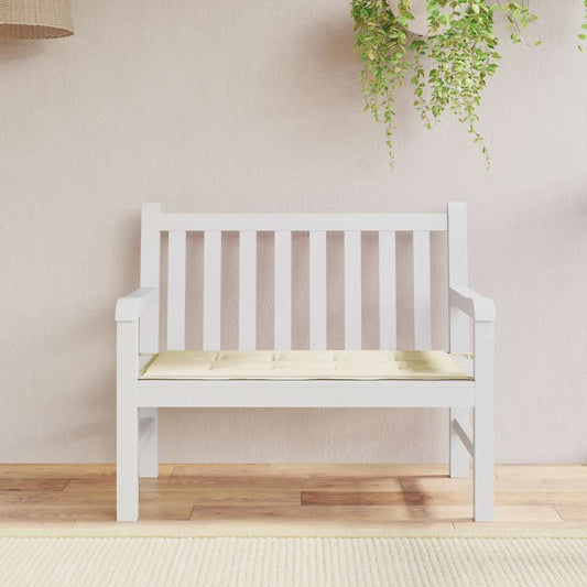 vidaXL Μαξιλάρι Πάγκου Κήπου Κρεμ 100x50x4 εκ. Ύφασμα Oxford
