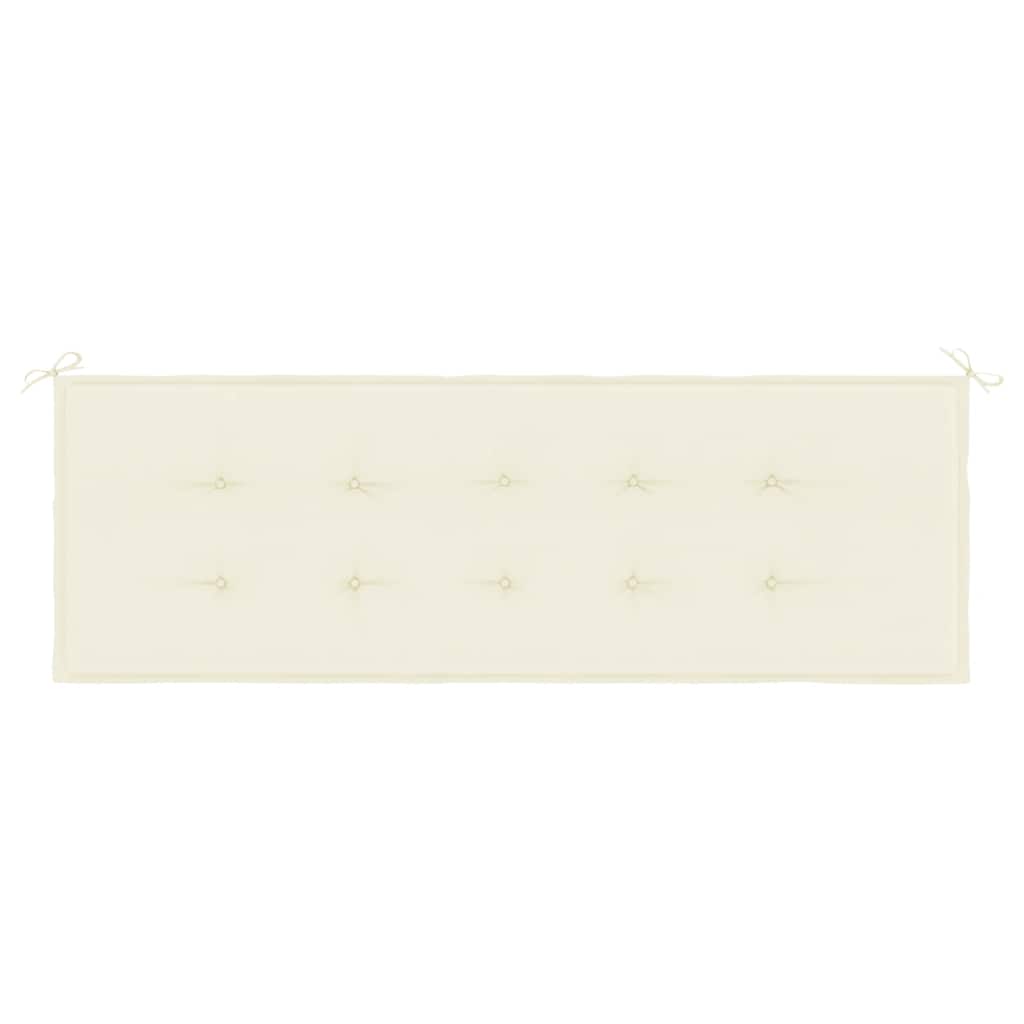 vidaXL Μαξιλάρι Πάγκου Κήπου Κρεμ 150x50x4 εκ. Ύφασμα Oxford