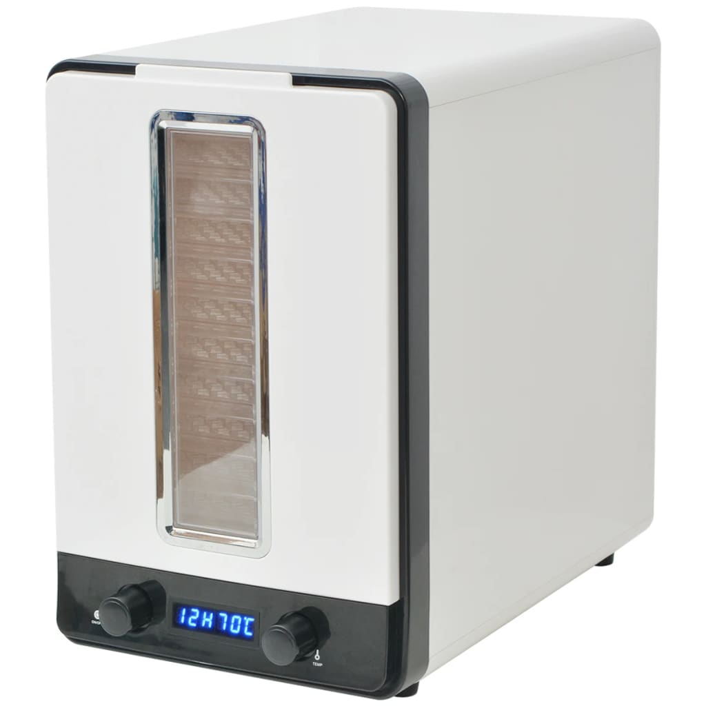 vidaXL Αποξηραντής Τροφίμων με 10 Δίσκους Λευκός 550 W