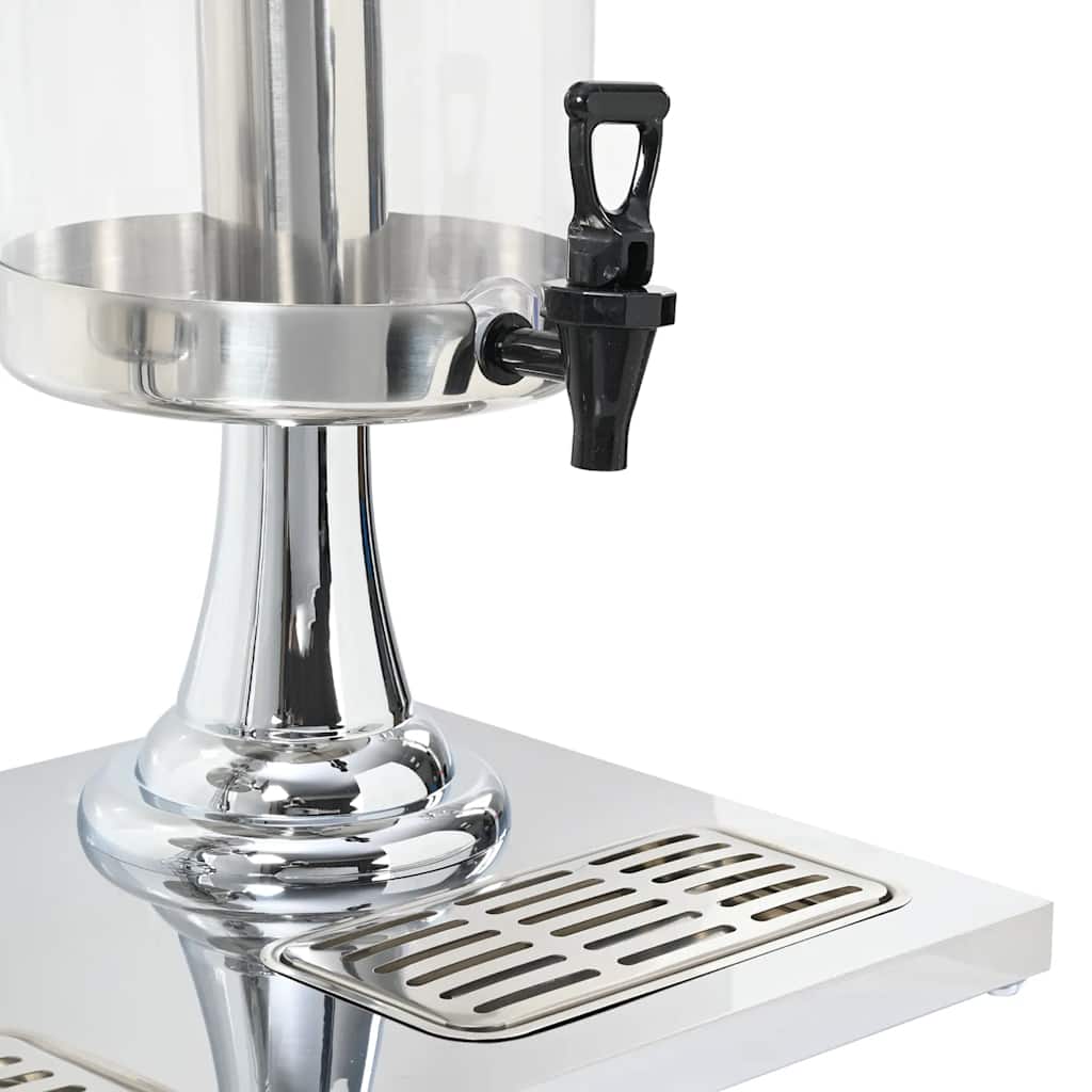 vidaXL Διανεμητής Χυμού Διπλός 2 x 8 Λίτρα από Ανοξείδωτο Ατσάλι