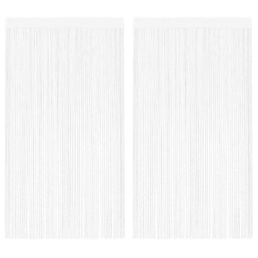 vidaXL Κουρτίνες με Κρόσσια 2 τεμ. Λευκές 100 x 250 εκ.