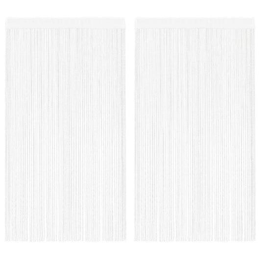 vidaXL Κουρτίνες με Κρόσσια 2 τεμ. Λευκές 140 x 250 εκ.