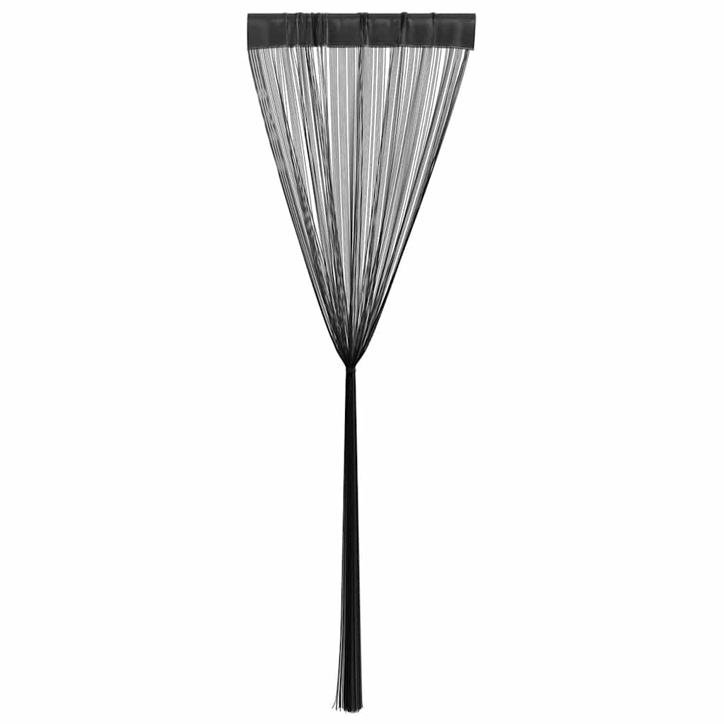 vidaXL Κουρτίνες με Κρόσσια 2 τεμ. Μαύρες 140 x 250 εκ.