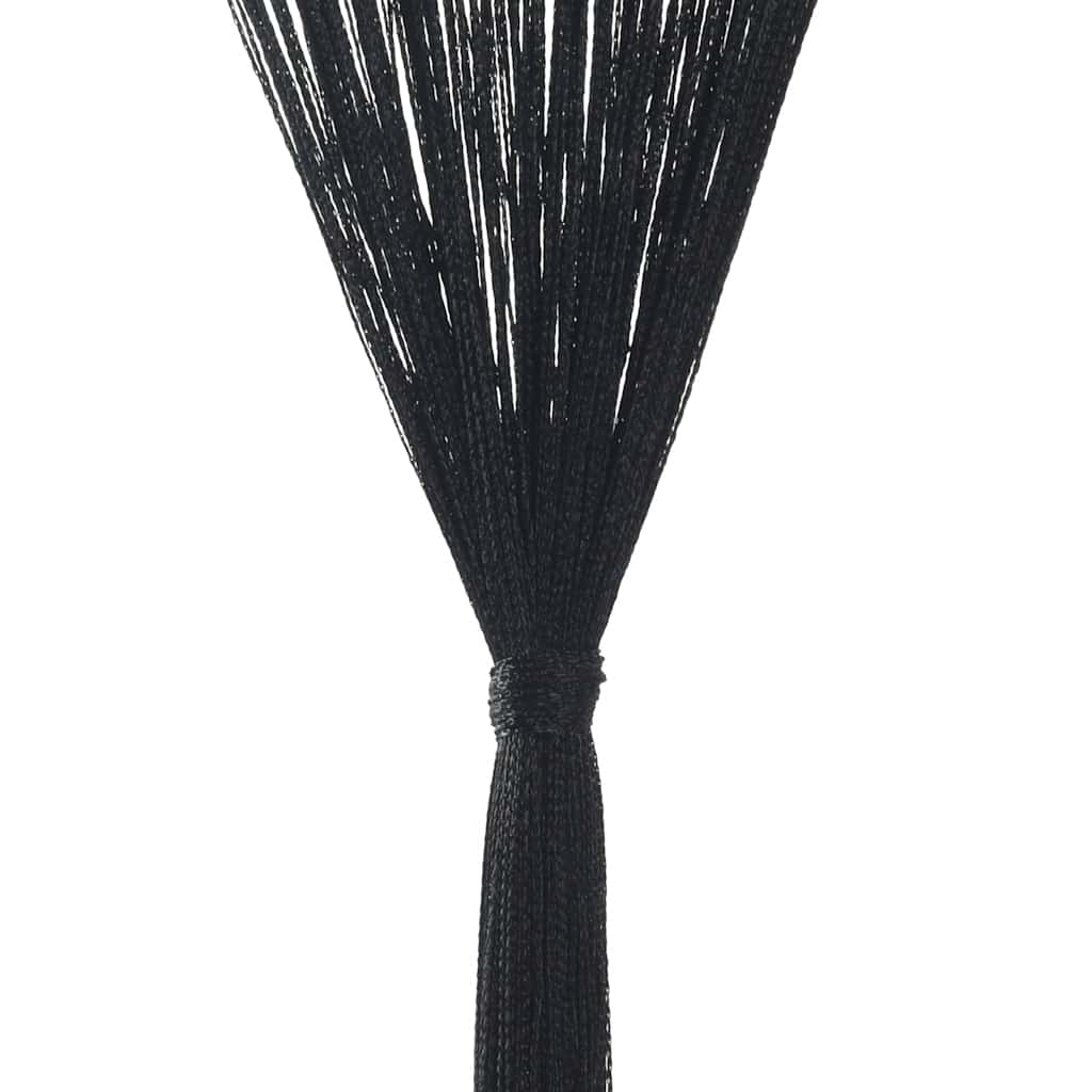 vidaXL Κουρτίνες με Κρόσσια 2 τεμ. Μαύρες 140 x 250 εκ.