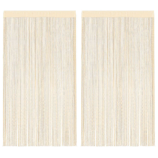 vidaXL Κουρτίνες με Κρόσσια 2 τεμ. Κρεμ 100 x 250 εκ.