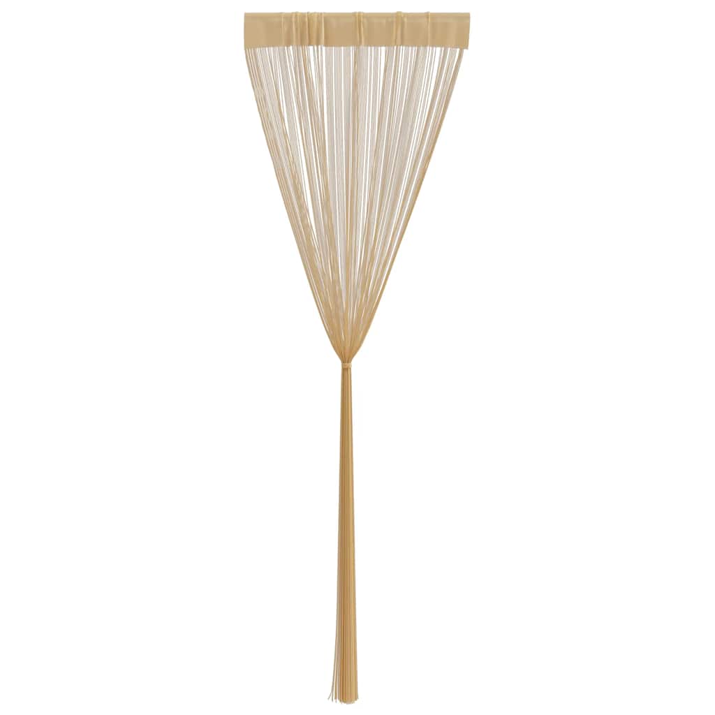 vidaXL Κουρτίνες με Κρόσσια 2 τεμ. Μπεζ 100 x 250 εκ.