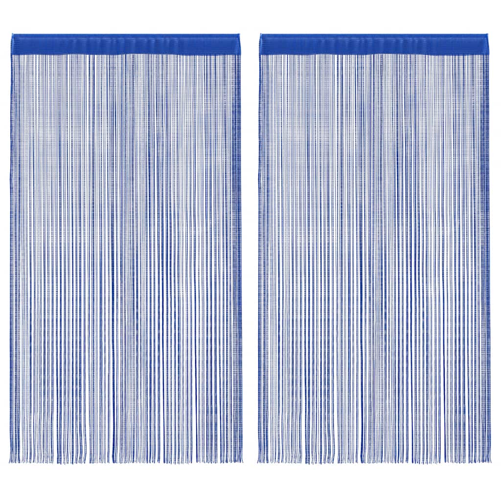 vidaXL Κουρτίνες με Κρόσσια 2 τεμ. Μπλε 140 x 250 εκ.