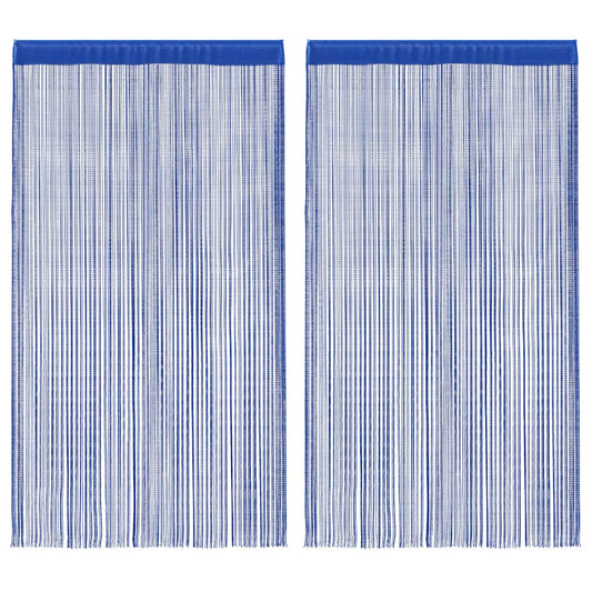 vidaXL Κουρτίνες με Κρόσσια 2 τεμ. Μπλε 140 x 250 εκ.