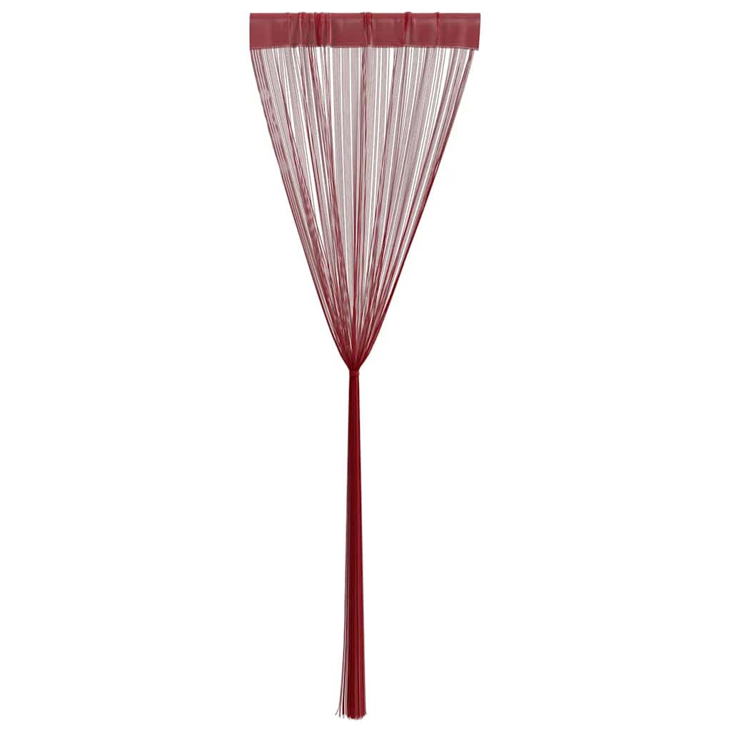 vidaXL Κουρτίνες με Κρόσσια 2 τεμ. Μπορντό 100 x 250 εκ.