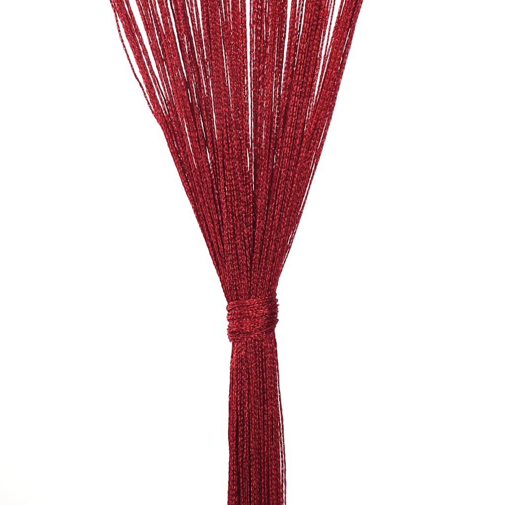 vidaXL Κουρτίνες με Κρόσσια 2 τεμ. Μπορντό 100 x 250 εκ.