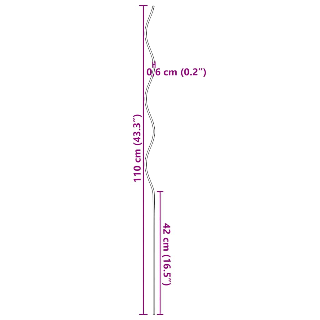 vidaXL Στηρίγματα Φυτών Ελικοειδή 50 τεμ. 110 εκ. Γαλβανισμένο Ατσάλι