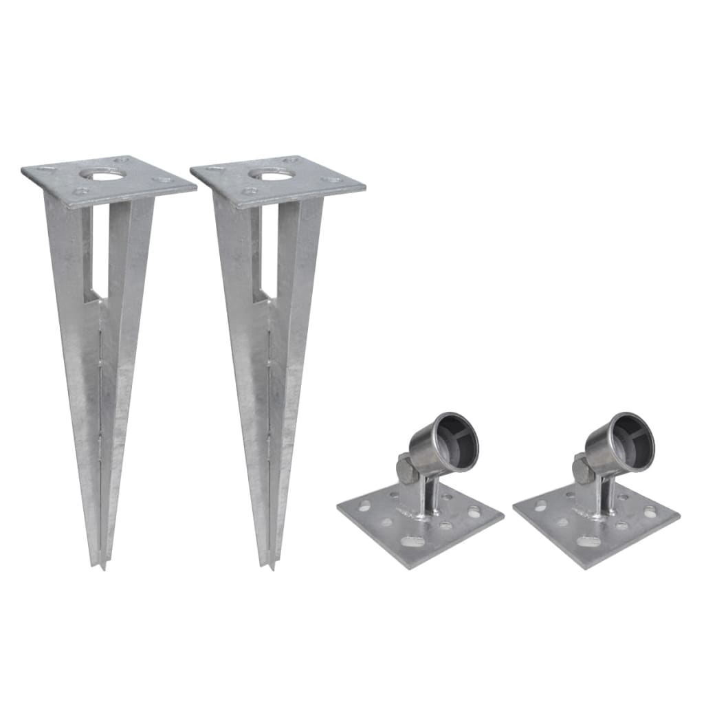 vidaXL Συρματόπλεγμα Περίφραξης Γκρι 0,8 x 25 μ. με Καρφωτές Βάσεις