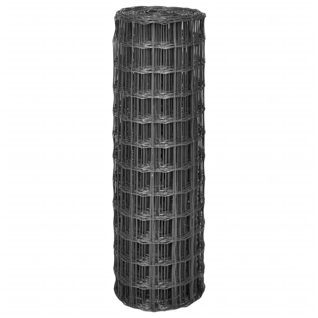 vidaXL Συρματόπλεγμα Γκρι 10 x 1,2 μ. Ατσάλινο