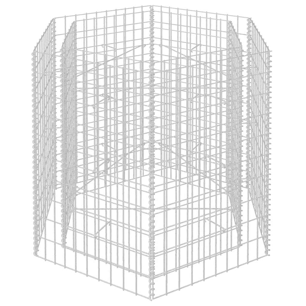vidaXL Συρματοκιβώτιο - Γλάστρα Υπερυψωμένη Εξάγωνη 100 x 90 x 100 εκ.