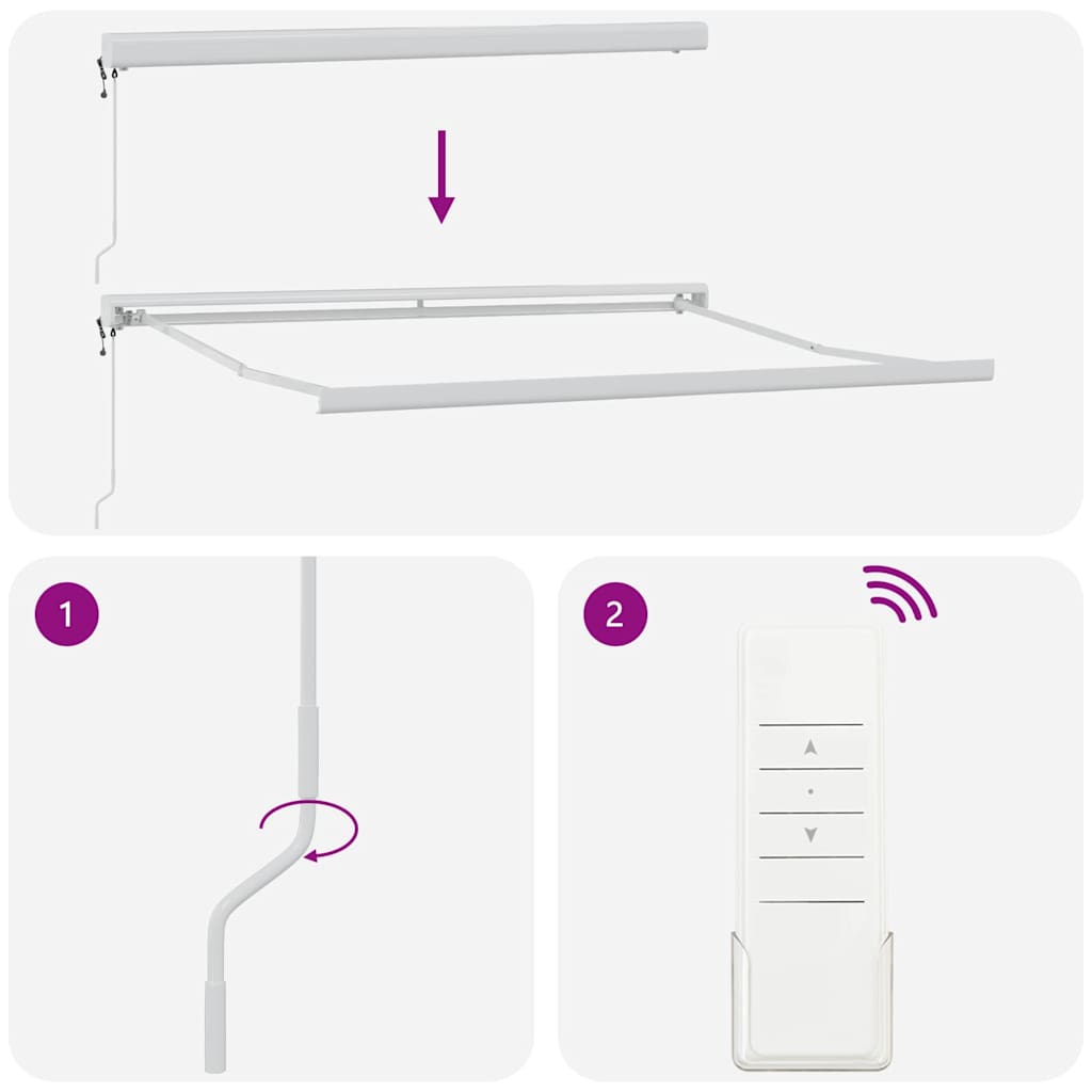 Αντιανεμικό Λευκό 3,5 x 2,5 μ Μέταλλο