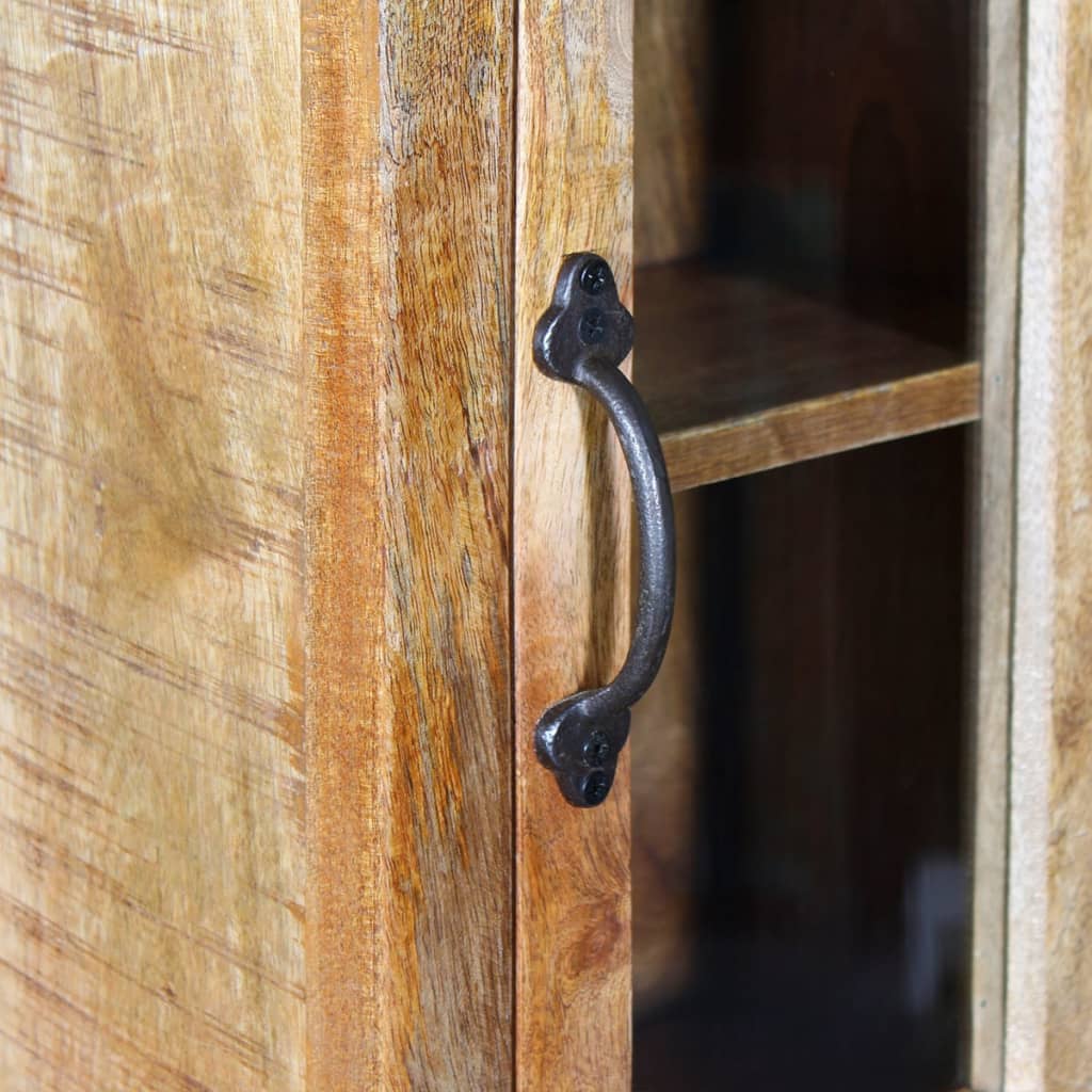 vidaXL Έπιπλο Μπάνιου με Καθρέφτη + 2 Πλαϊνά Ντουλάπια Ξύλο Μάνγκο