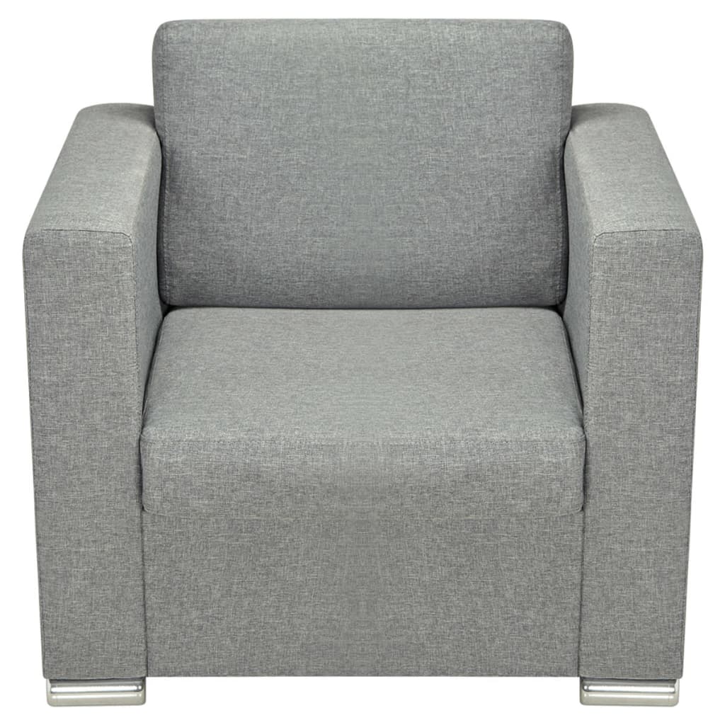 vidaXL Πολυθρόνα Ανοιχτό Γκρι Υφασμάτινη