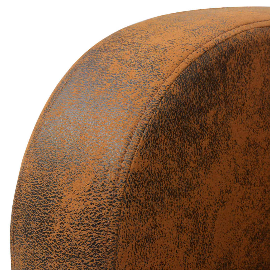 vidaXL Πολυθρόνα Καφέ από Συνθετικό Καστόρι