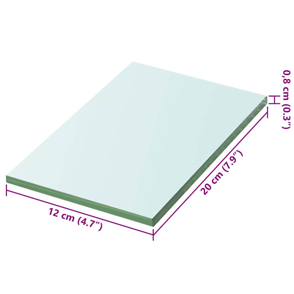 vidaXL Ράφι Πάνελ Διάφανο 20 x 12 εκ. Γυάλινο