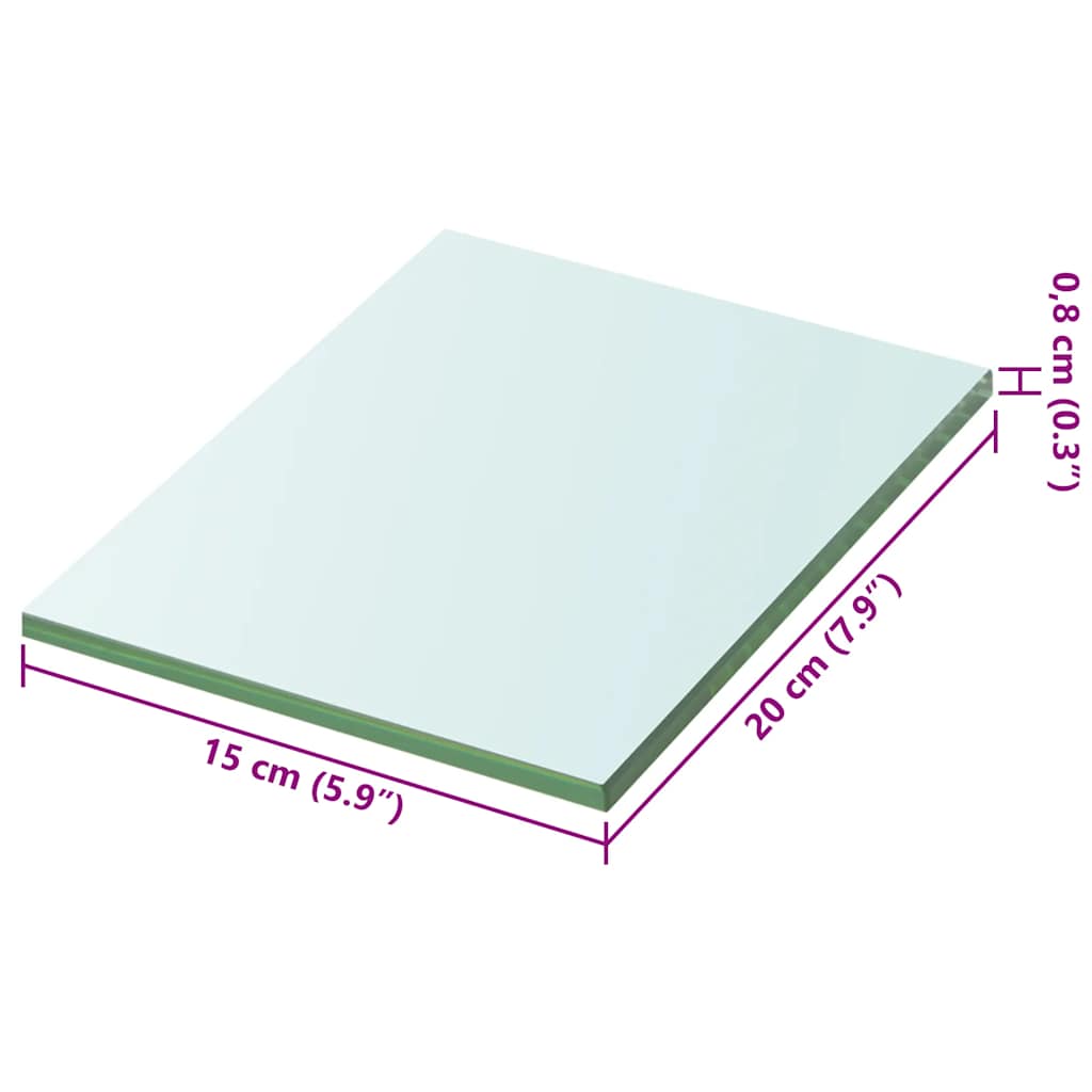 vidaXL Ράφι Πάνελ Διάφανο 20 x 15 εκ. Γυάλινο