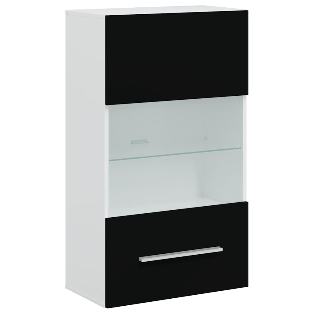 vidaXL Σύνθετο Τηλεόρασης με Φωτισμό LED 5 τεμ. Μαύρο