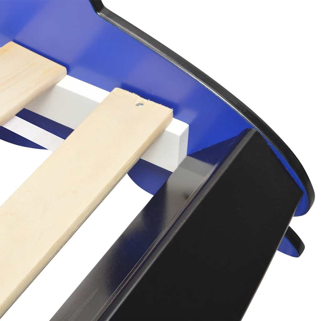 vidaXL Κρεβάτι Παιδικό Αγωνιστικό Αυτοκίνητο με LED Μπλε 90 x 200 εκ.