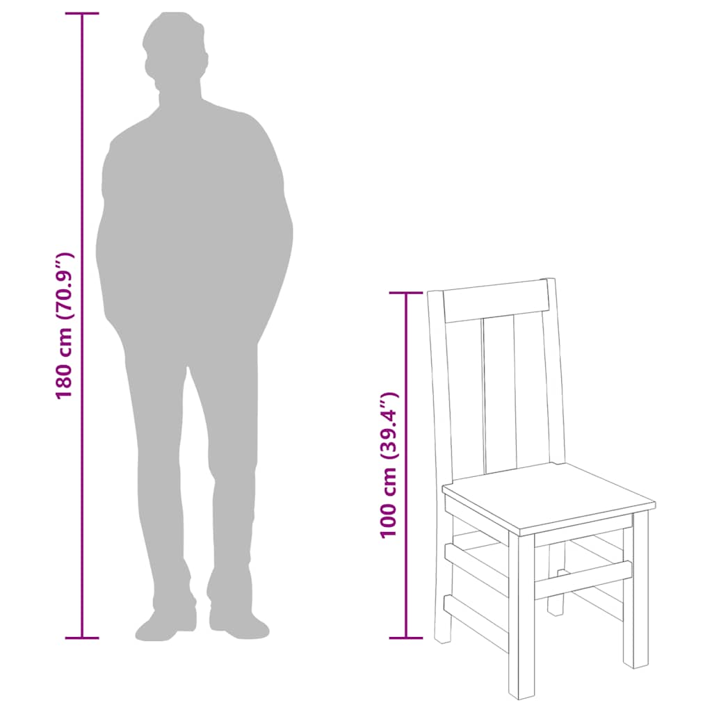 vidaXL Καρέκλες Τραπεζαρίας 2 τεμ. από Μασίφ Ξύλο Ακακίας