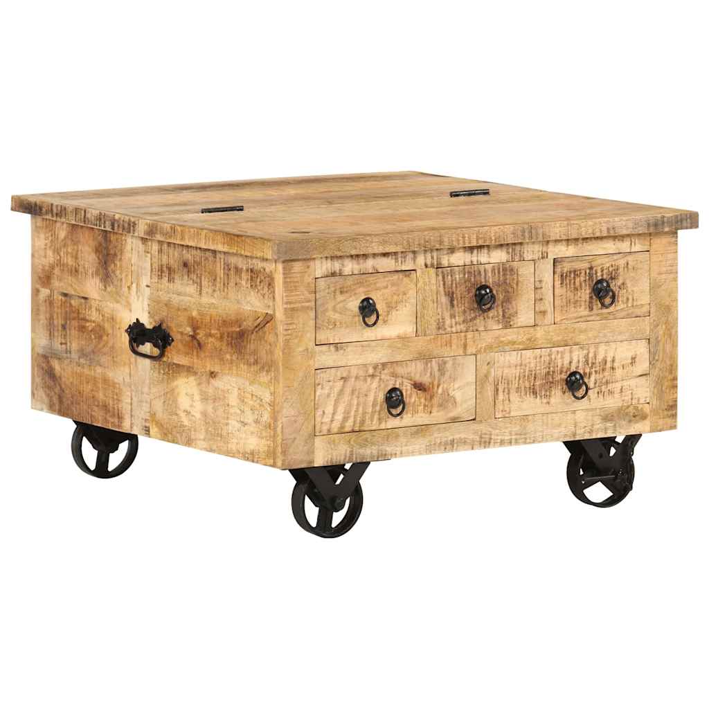 vidaXL Τραπεζάκι Σαλονιού 70x70x40 εκ. από Ακατέργαστο Ξύλο Μάνγκο