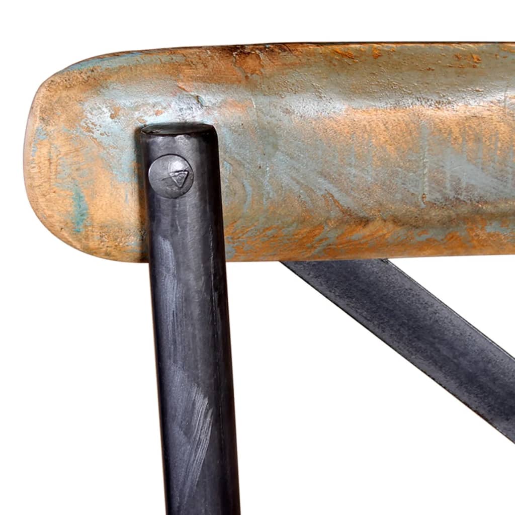 vidaXL Σκαμπό Μπαρ από Μασίφ Ανακυκλωμένο Ξύλο