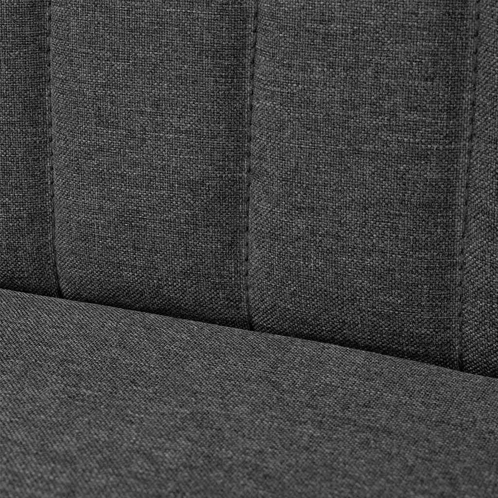 vidaXL Καναπές Σκούρο Γκρι 117 x 55,5 x 77 εκ. Υφασμάτινος