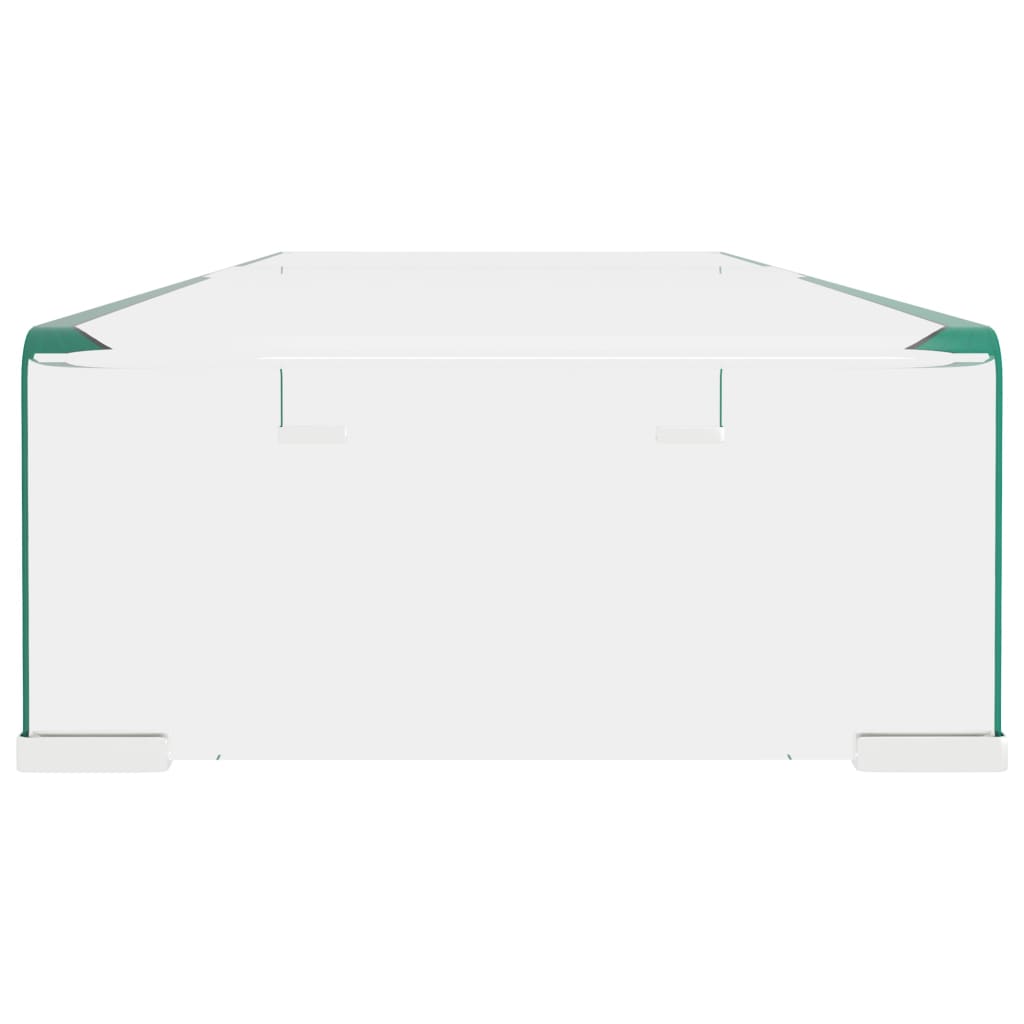 vidaXL Βάση Τηλεόρασης/Οθόνης Διάφανη 80 x 30 x 13 εκ. Γυάλινη