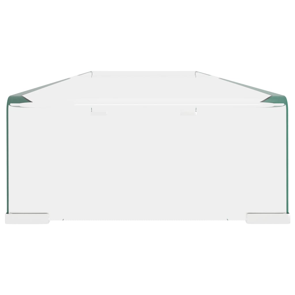 vidaXL Βάση Τηλεόρασης/Οθόνης Διάφανη 110 x 30 x 13 εκ. Γυάλινη