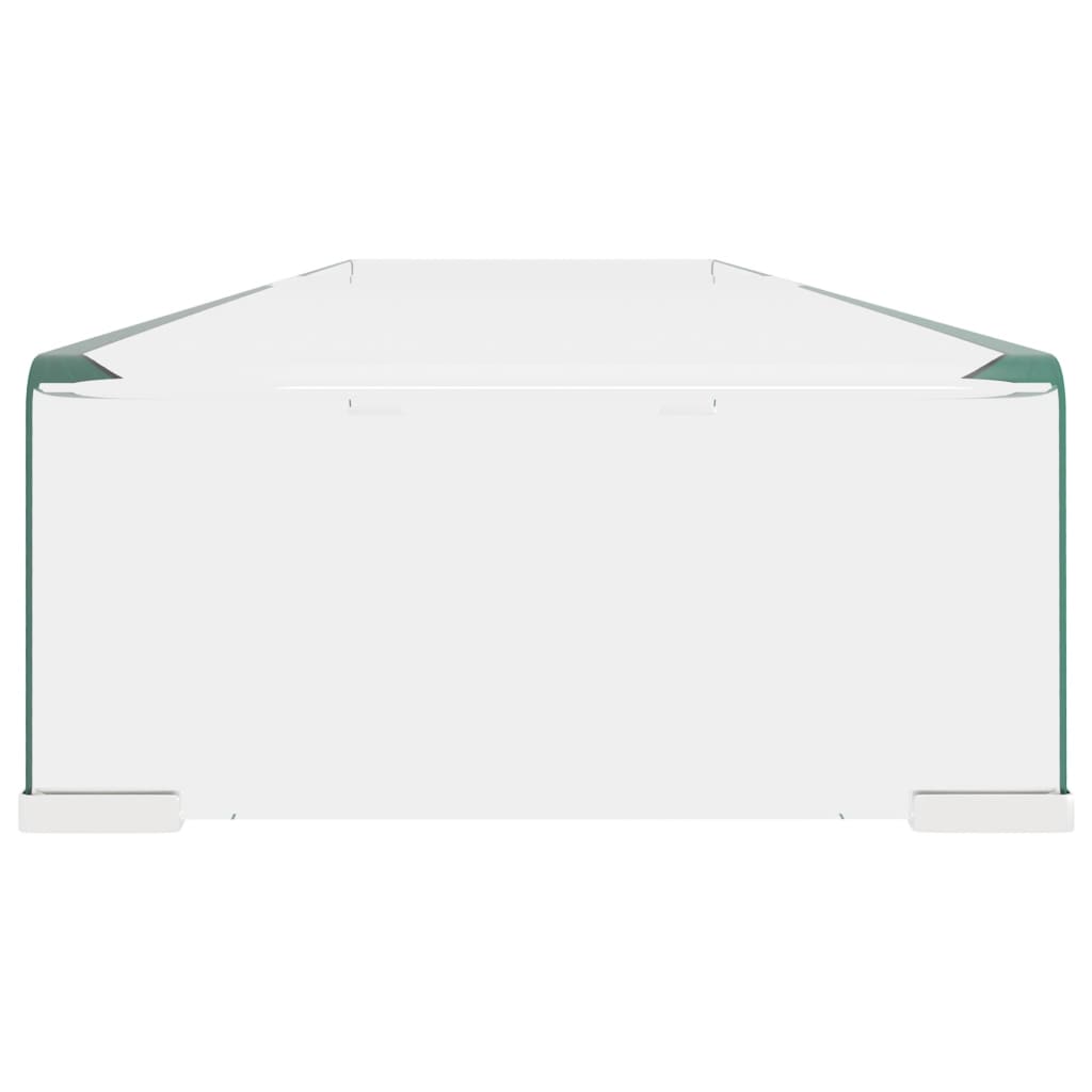 vidaXL Βάση Τηλεόρασης/Οθόνης Διάφανη 120 x 30 x 13 εκ. Γυάλινη