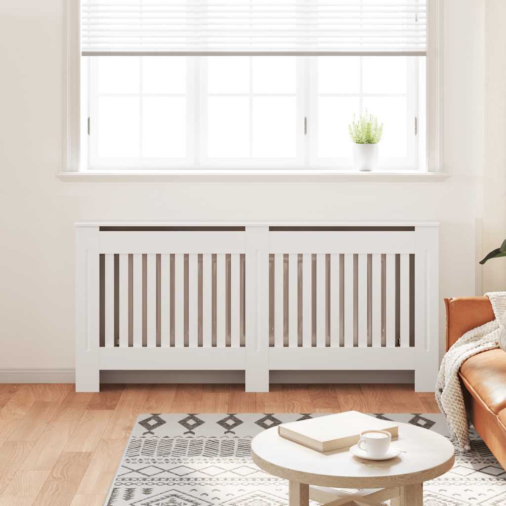 vidaXL Κάλυμμα Καλοριφέρ Λευκό 172 εκ. από MDF