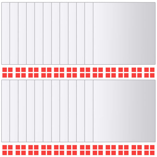 vidaXL Πλακάκια Καθρέφτη Τετράγωνα 24 τεμ. από Γυαλί