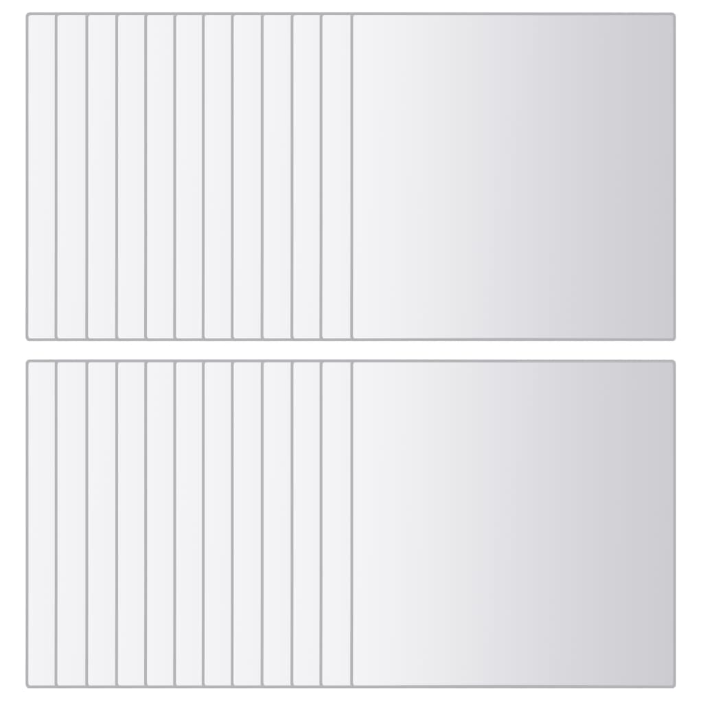 vidaXL Πλακάκια Καθρέφτη Τετράγωνα 24 τεμ. από Γυαλί