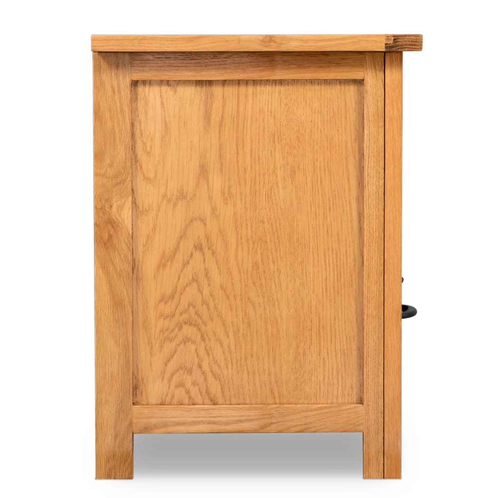 vidaXL Έπιπλο Τηλεόρασης 90 x 35 x 48 εκ. από Μασίφ Ξύλο Δρυός