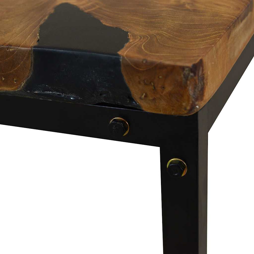 vidaXL Τραπεζάκι Σαλονιού 60 x 60 x 40 εκ. από Ξύλο Teak και Ρητίνη