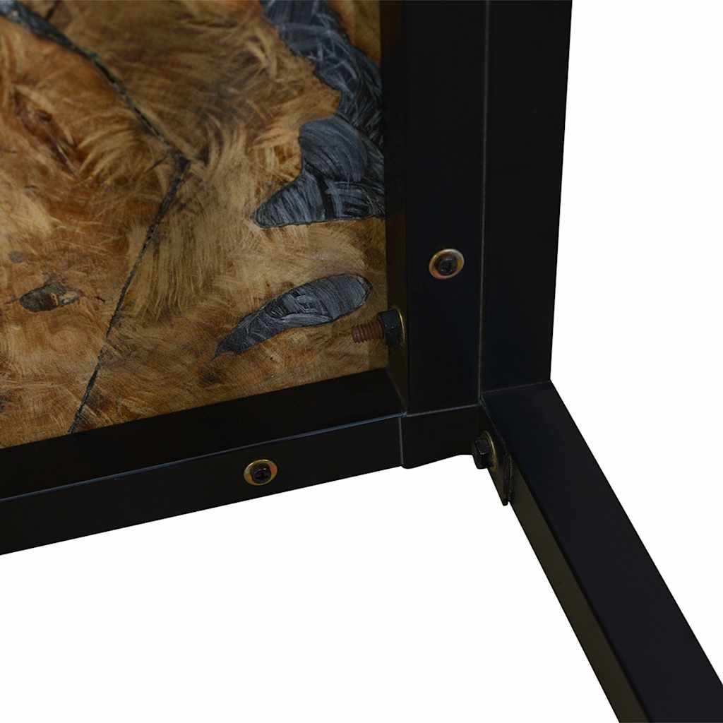 vidaXL Τραπεζάκι Σαλονιού 60 x 60 x 40 εκ. από Ξύλο Teak και Ρητίνη