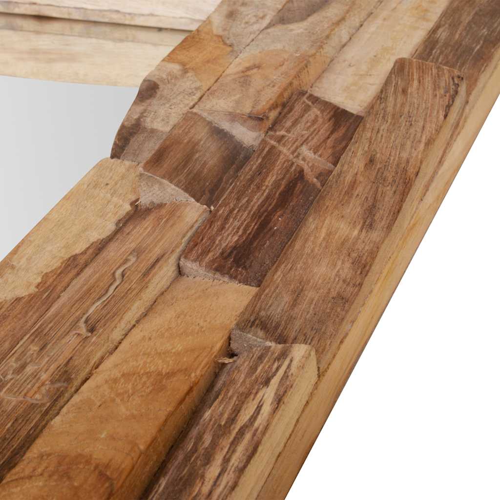 vidaXL Καθρέφτης Διακοσμητικός Τετράγωνος 60 x 60 εκ. από Ξύλο Teak