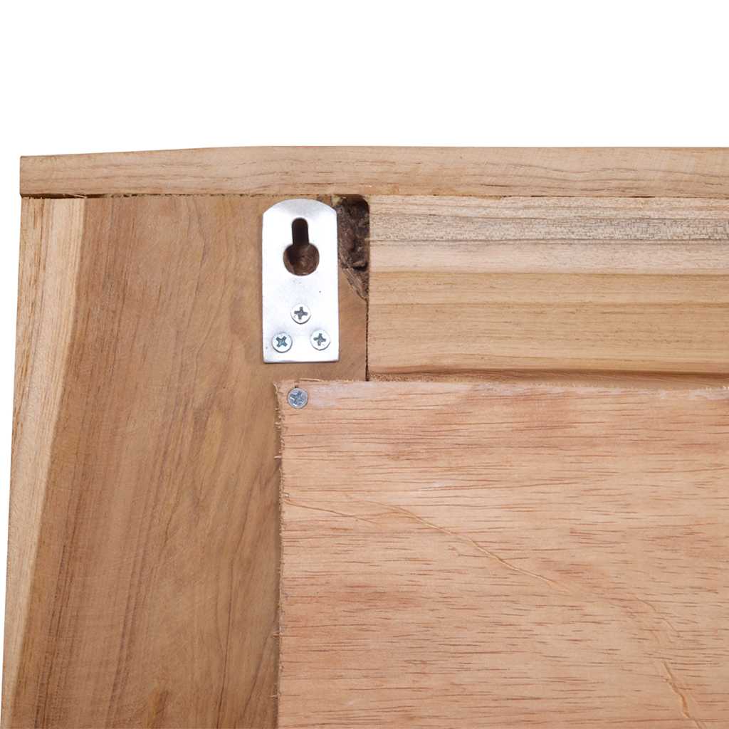 vidaXL Καθρέφτης Διακοσμητικός Τετράγωνος 60 x 60 εκ. από Ξύλο Teak