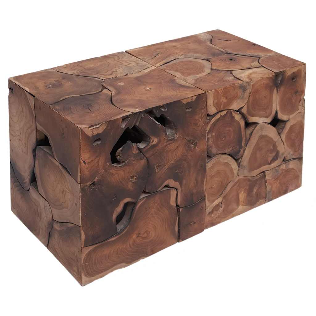 vidaXL Σκαμπό/Τραπεζάκι Σαλονιού από Μασίφ Ξύλο Teak