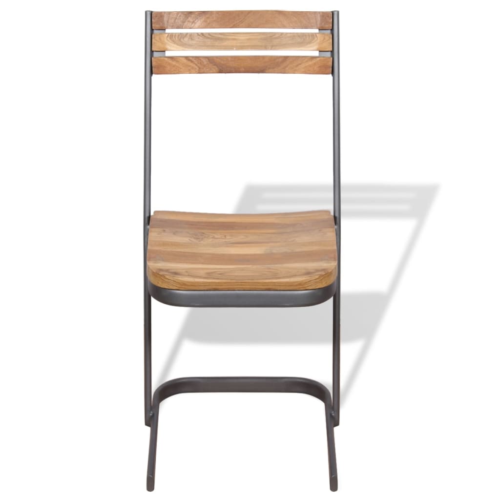 vidaXL Καρέκλες Τραπεζαρίας 4 τεμ. από Μασίφ Ξύλο Teak