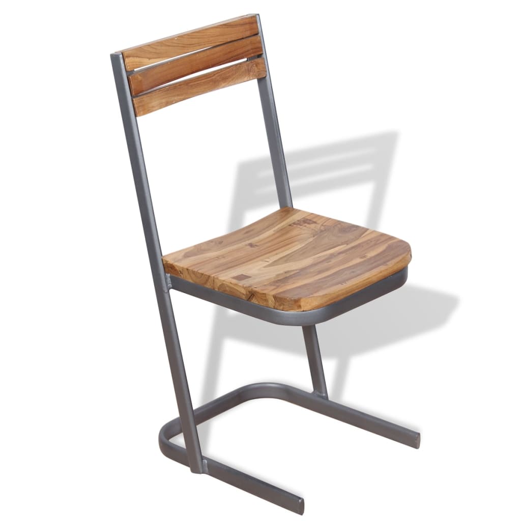 vidaXL Καρέκλες Τραπεζαρίας 6 τεμ. από Μασίφ Ξύλο Teak