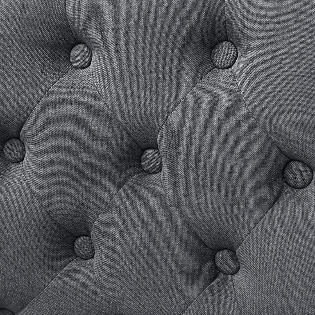 vidaXL Καρέκλες Τραπεζαρίας 4 τεμ. Σκούρο Γκρι Υφασμάτινες