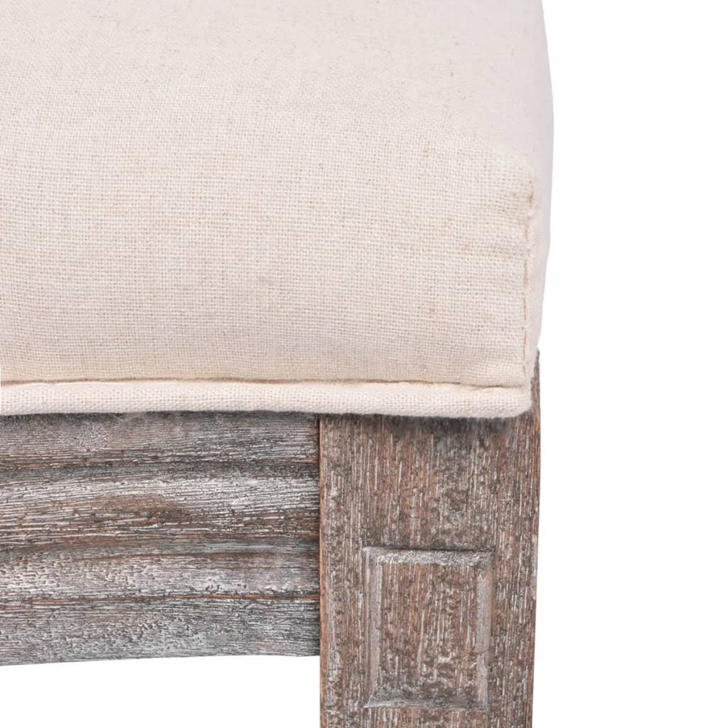 vidaXL Καρέκλες Τραπεζαρίας 6 τεμ. Κρεμ Υφασμάτινες