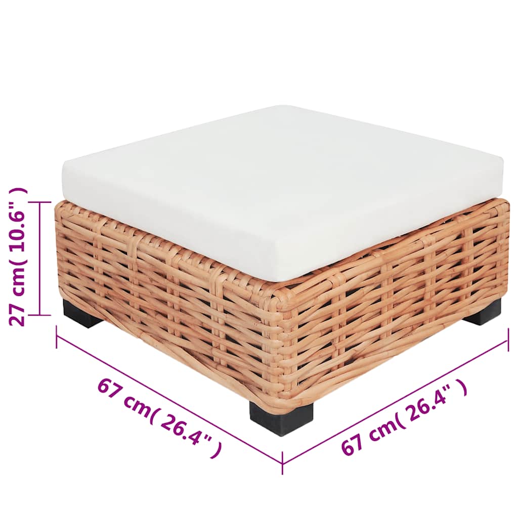 vidaXL Σετ Καναπέ 27 Τεμαχίων από Γνήσιο Ρατάν