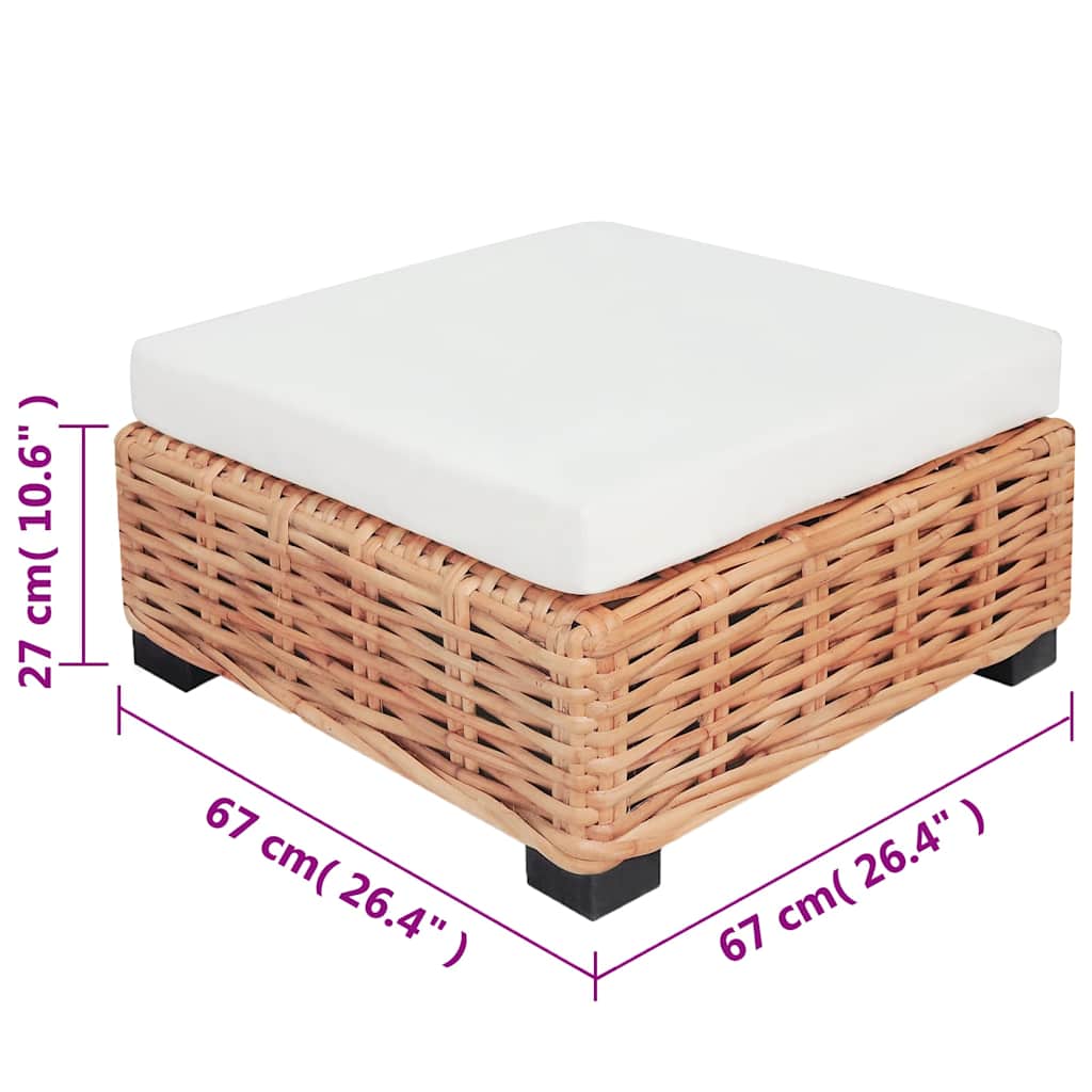 vidaXL Σετ Καναπέ 16 Τεμαχίων από Γνήσιο Ρατάν